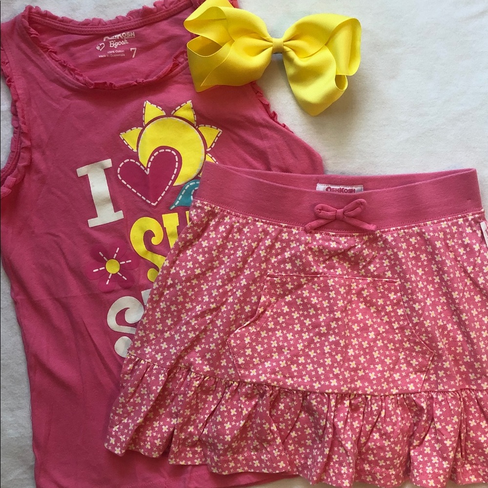 Girls summer bundle outfit set (size 7) - Oshkosh B’gosh